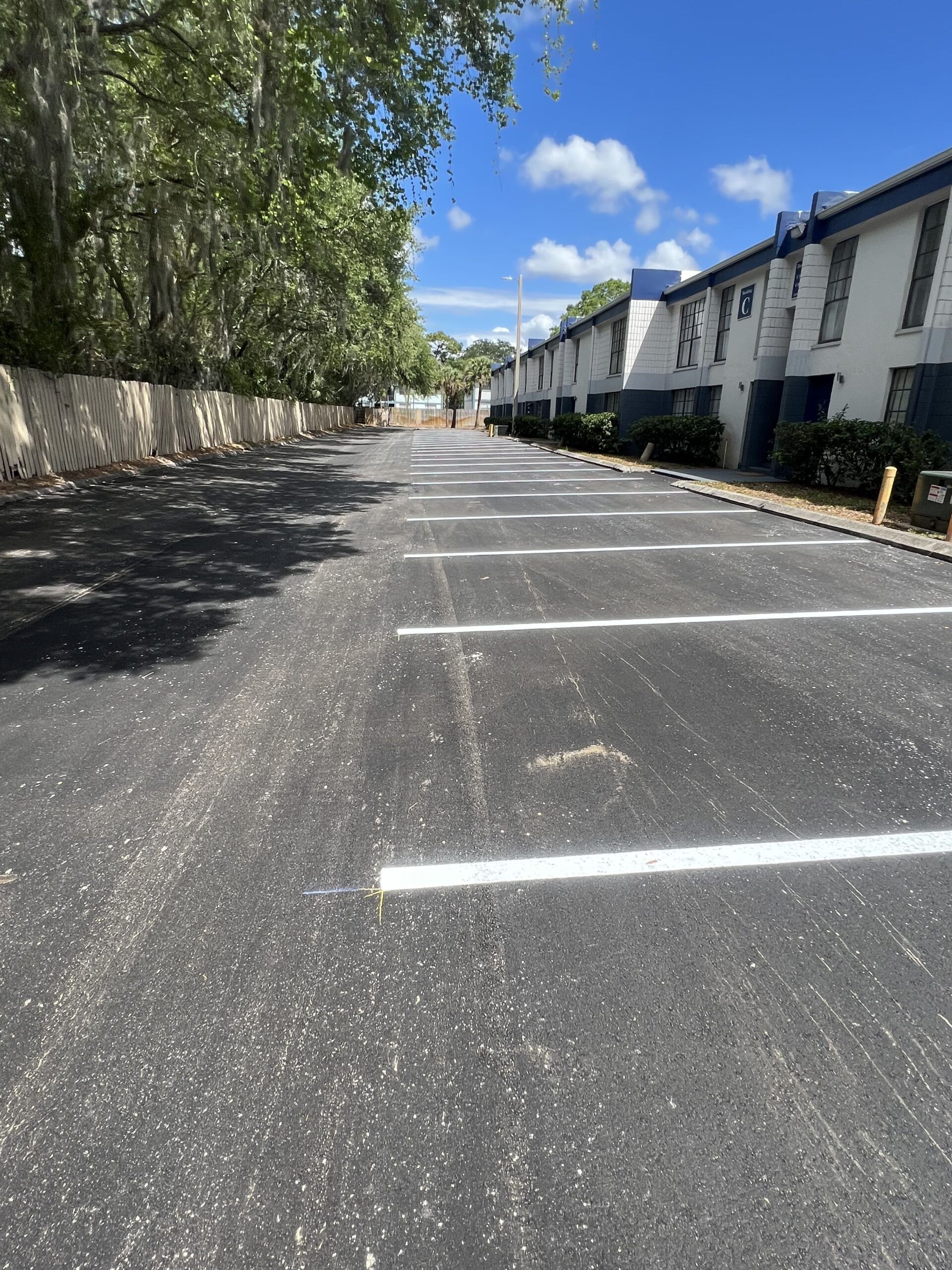 Residential district road renovation work
