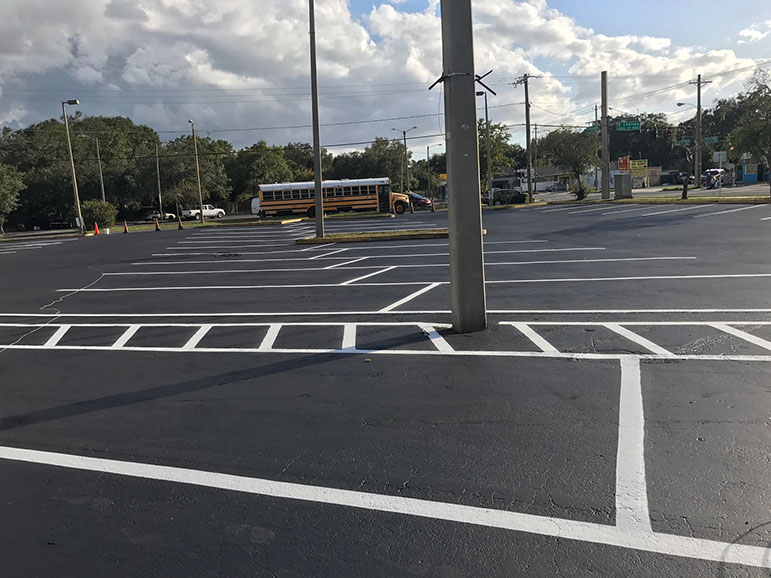 ashpalt paving parking lot